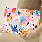 TWOLSKOO Compatible with M4 MacBook Air 15 inch Case 2025-2023 Released Model M4 A3241 M3 A3114 M2 A2941, Plastic Hard Shell & Screen Protector & Keyboard Cover &Type C Adapter, Bright Abstract Floral