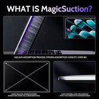 Privacy Screen for MacBook Air 15 Inch (2023-2025, M2, M3, M4)- A2941 A3114 A3241, MagicSuction™ Removable Anti Spy Black Protector, Glare Blue Light Filter for Mac Laptop Computer