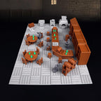 74 Pcs Tavern Bar Furniture RPG Terrain Set – Detailed DND Accessories for Tabletop Role-Playing – Miniature Props for Dungeons and Dragons, TTRPG Maps, and Wargame Campaigns – AF634A