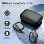 occiam Wireless Earbuds Bluetooth Headphones 48H Play Back Earphones in Ear Waterproof with Microphone LED Display for Sports Running Workout Black
