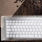 DOITOOL Clear Acrylic Keyboard Cover Protector -Cat, Desktop Keyboard Protector Mechanical Keyboard Cover Computer Keyboard Accessories (18.6 x 5.9X 1.8inch)