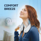 Portable Neck Fan - 3 Speed Rechargeable Bladeless Neck Fan, Adjustable Personal Neck Fan For Women & Men Modern Design, Great Cooling Fan For Travel, Outdoors & Sports