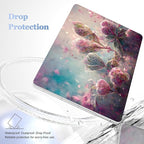 Case for MacBook Pro 13 inch with/Without Touch Bar (2016-2022, M2 A2338 M1 A2289 A2251 A2159 A1989 A1706 A1708), Hard Shell + Keyboard Cover + Dust Plug - Flowers