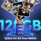 128GB CS100 SDXC UHS-I Memory Card - up to 100MB/s, C10, U3, V30, 4K UHD, SD Card for Computers, Digital Cameras, Home Theatre Devices, Car Navigation Systems (2 Pack)