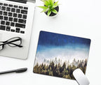 Natural Misty Forest Mouse Pads for Desk, Portable Wireless Computer Mouse pad Small Design with Women, Non-Slip Rubber Base Laptop Mousepad 9.5" x 7.9" Smooth Surface for Office & Travel