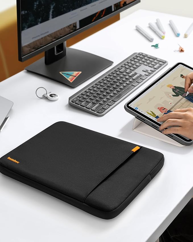tomtoc 360 Protective Tablet Sleeve for iPad Pro 11-inch (M4/4th/3rd/2nd/1st Gen), iPad Air 11-inch (M3/M2) 2025 with Magic Keyboard/Smart Keyboard Folio, iPad (A16)11-in, Water-Resistant Tablet Case