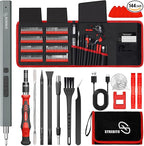 STREBITO Electric Screwdriver, 144-in-1 Precision Screwdriver Set, 120 Magnetic Bits, Organized Storage and Portability, Small Tool Kit for Electronics, PC, Computer and Laptop, Gifts for Men