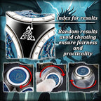 7 in 1 D6 Spinner DND Dice Set D&D, Metal Cube D and D Dice with Gift Box, Dungeons Dragons Role Playing Dice, Black Blue