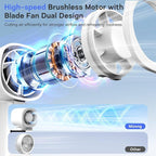 Personal Handheld Fan, Portable 3-in-1 High-Speed Turbo Fan with 5 Gear Wind, USB Mini Personal with 4000mAh Rechargeable Battery for Outdoor/Summer/Travel/Camping/Vacation Essentials Grey