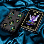 ARUOHHA DND Resin Dice Dragon Eye Dice Liquid Core Red Sharp Edged Dice Set with Gift Box, Polyhedral D and D Dice Set Role Playing Game D20 D12 D10 D8 D6 D4