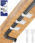 80PCS Hook and Loop Cable Ties, Hook and Loop Cable Straps, Under Desk Cable Management, Adhesive Cable Clips, Sticky-Back Cord Organizer for Desk, Household & Office Organization (White)