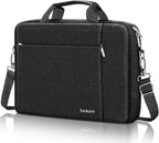 Ferkurn Laptop Bag Case for Women Men Computer Bag Compatible with HP Envy Pavilion Omen/LG Gram/MSI/Dell Inspiron XPS/Lenovo/Acer, Shoulder Strap Carrying Messenger Briefcase, Black, 15.6 16 Inch