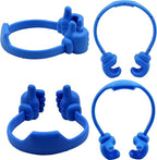 Honsky Thumbs-up Cell Phone Stand Holder,Tablet Stand Cradle for Desk Desktop Smartphone Cellphone Mobile Phone,Tablets - Universal, Adjustable Flexible,Blue
