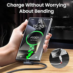 USB to USB C Cable [3.3ft, 2Pack ] USB A to Type C Right Angle Charger Cord 90 Degree Braided Fast Charging for iPhone 16/15/15 Plus/15 Pro/15 Pro Max/Samsung Galaxy S10 S10+, A15 A25, LG V30, Switch