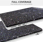 Anban Compatible with MacBook Pro 13 inch Case M2 M1 2025-2016 A2338 A2251 A2289 A2159 A1989 A1706 A1708, Plastic Hard Shell+Keyboard Cover+Screen Protector for MacBook Pro 13.3 inch Case, Shiny Black