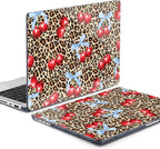 DONGKE for M4 MacBook Pro 16 Inch Case 2024 2023 2021 A3403 A3186 M3 A2991 M2 A2780 M1 A2485 Pro/Max Chip, Plastic Hard Shell Case & Keyboard Cover for Mac Pro 16 with Touch ID, Leopard & Cherry