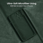 FireNova Designed for iPhone 13 Pro Max Case, Silicone [Camera Protection] Phone Case with [2 Screen Protectors], Soft Anti-Scratch Microfiber Lining Inside, 6.7 inch, Alpine Green