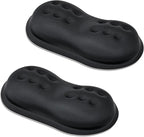 VANKEY 2 Pack Mouse Wrist Rest, Ergonomic Desk Wrist Pad for Mouse, Comfortable Computer Mouse Wrist Support with Memory Foam Fillings, Non-Slip Base (Black)