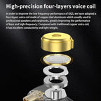 KZ DQS Wired Earbuds Dynamic Driver in Ear Monitor Headphone Semi-Open HiFi Bass Earphone 2pin 3.5mm Gaming Earbuds (with Mic)