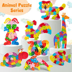 LovesTown Montessori Wooden Alphabet Puzzle for Toddlers, Snake ABC Learning Toys for Kids, Educational Preschool Jigsaw Puzzle for Early Childhood Development, Ideal Gift for Boys and Girls