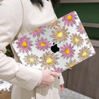 MEEgoodo Case for MacBook Pro 13 inch Case 2022 2021 2020 New A2338 M2/M1 A2251 A2289, Laptop Hard Shell with Keyboard & Camera Cover Compatible with 13 inch MacBook Pro, Abstract Polka Dot