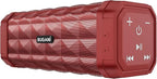 BUGANI Bluetooth Speaker Portable Wireless Speaker, 100ft Wireless Range, Louder Volume, Stereo Sound, Amazing Bass 24H Playtime, IPX5, Built-in Mic, Waterproof Speaker for Home, Outdoor, Red
