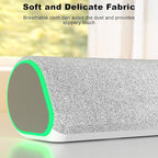 SOULION R50 Bluetooth Computer Speakers for Desktop PC Monitor White,Wired USB Powered 3.5mm Aux PC Speakers Sound Bar,4 Modes LED Lights with Switch Button,Surround Sound Soundbar for Computer