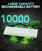 KI99 Pro 96% Wireless Mechanical Keyboard, RGB Gaming Keyboard, Hot-Swappable Pre-Lubed Switches, Gasket Structure Creamy Keyboards for Gamer/PC/Laptop (White)