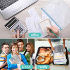12pcs Mesh Zipper Pouch Bags, A4 Puzzle Bag (12 Colors, 12 Packs) for Organizing, Classroom Must Have Storage Bag, File Bags for School, Board Games and Office Supplies