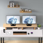 Aothia Large PU Leather Desk Pad Protector – Non-Slip Mouse Pad & Writing Mat for Office/Home, Waterproof, Easy to Clean (48" x 17", Pale Lavender White)