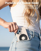 [2025 Newest] Magnetic Phone Grip for MagSafe Ring Holder, Magnet Phone Grip Stand Finger Kickstand Two-Sided Magnetic Compatible with iPhone 16 Pro/Max 15 14 13 12 11 Plus&Android