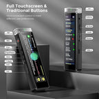 136GB Digital Voice Recorder with Playback, Innioasis R1 Full Touchscreen Voice Recorder with Bluetooth, Voice Activated Sound Audio Recorder Device with Mic (Silver)
