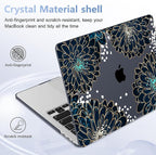 for MacBook Pro 16 inch Case 2019 2020 Release Model A2141, Plastic Hard Shell Cover with Keyboard Cover & Screen Protector for MacBook Pro 16 inch with Touch Bar & Touch ID, Luxury Floral