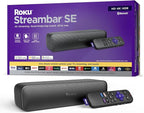 Roku Streambar SE | 2-in-1 TV Soundbar with Built-in 4K/HD/HDR Streaming, Premium Speakers, & Enhanced Speech Clarity for Crisp, Clear Dialogue - Quick Guided Simple Setup