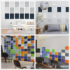 12 Pack Acoustic Panels Self Adhesive Sound Proof Foam, High Density Sound Acoustic Panel, 16X12X0.4 Inch 4:3 Rectangle Panels in Home, Office, Reccording Room, Studio,more(Silver Gray)