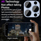 2 Pack Camera Lens Protector for iPhone 13 Pro/iPhone 13 Pro Max,[Not Easy to Breakn ] AR Tempered Glass Strong Adsorption Metal Camera Cover Screen-Far Peak Blue