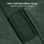FireNova Designed for iPhone 15 Pro Max Case, Silicone Upgraded [Camera Protection] Phone Case with [2 Screen Protectors], Soft Anti-Scratch Microfiber Lining Inside, 6.7 inch, Alpine Green