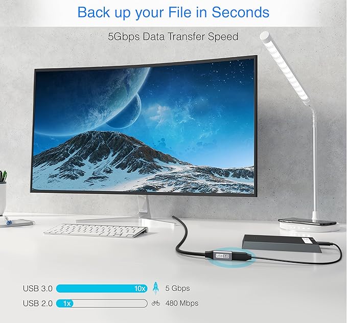 BlueRigger USB 3.0 Extension Cable (6FT, 5 Gbps, Type A Male to Female Adapter Cord) - Long USB Repeater Extender for VR Headset, Printer, Hard Drive, Flash Drive, Keyboard, Mouse, Xbox