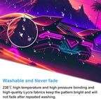 Purple Cyberpunk Fantasy Gaming Mouse Pad - XL Extended Sci-Fi Neon City Design Desk Mat for Computers, Office & Gaming (31.5" x 15.7")