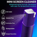 Mini Screen Cleaner Finger Proof Spray for Smartphones, iPads, MacBooks, Laptops, Car Screens, Touchscreens 3 in1 Mist Cleaner, Microfiber Cloth and Protective Cover (Rose)