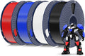 SUNLU PETG Filament 1.75mm 4KG Bundle, Less Stringing and Good Layer Adhesion, Individually Vacuum Packed, 3D Printer Filament 4kg, 1kg per Spool, Pack of 4, 4 Colors, Black+White+Blue+Red