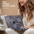 for MacBook Pro 16 inch Case 2019 2020 Release Model A2141, Plastic Hard Shell Cover with Keyboard Cover & Screen Protector for MacBook Pro 16 inch with Touch Bar & Touch ID - Blooming Plants