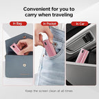 YTT Screen Cleaner, All-in-One Spray & Wipe Cleaner, with Transparent Protective Shell for All Phones, Laptop and Tablet Screens (Pink)