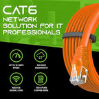 GEARit Cat 6 Ethernet Cable (100-Pack 1 Foot) Cat6 Network Patch, 10Gbps, RJ45, Snagless Cord, Gold-Plated Connectors, Internet for PC, TV, Tablet, Router, Printer, Servers, IT Data Center - Orange