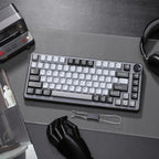YUNZII B75 Mechanical Keyboard,75% Layout with Knob,Hot Swappable RGB Backlit Gasket Mounted, Creamy Typing, Double-Shot PBT Keycaps,Cherry Profile,for Win/Mac (Dark Grey, Cocoa Cream V2 Switch)