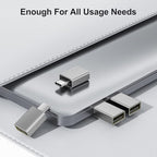 Elebase USB C Adapter for New iPhone 16 4Pack,USBC Male to USB 3.0 Female Adapter,Type C Thunderbolt 4 OTG Converter for Receivers Dongles,Hard Disk,Printers,Camera,Tablet,Laptop,Microsoft Surface