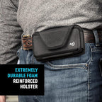 Nite Ize Clip Case Hardshell Universal Rugged Holster - Holster for Men's & Women's Belts - Utility Belt Pouch - Phone Accessories - Cell Phone Pouch - XX-Large, Black