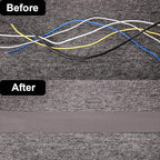 WILLBOND 2 Pack 10 ft x 3 Inch Cable Floor Strip Cable Cover Cords Carpet Protector Management Hook and Loop Tape for Wires on Floor Cords and Prevent a Trip Hazard (Gray)