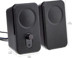 Amazon Basics Computer Speakers for Desktop or Laptop PC, AC-Powered (US Version), Black