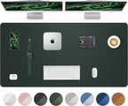 Large Desk Mat55 x24 - Premium Non-Slip Desk Pad, Waterproof and Scratch-Resistant Office Desk Protector, Large Desk pad Workspace Mat for Home and Office(Dark Green)